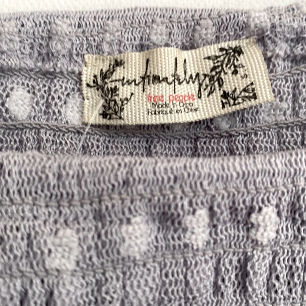 (A7) Free People Grey‎ Mesh Smocked Long Sleeve Crop Top, Size Small, NWT